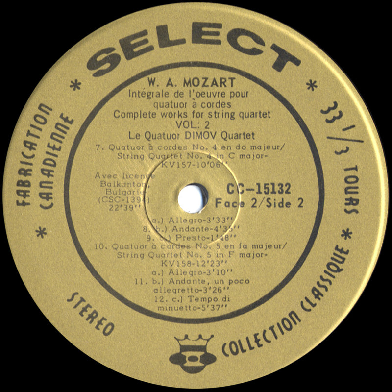 Le Quatuor Dimov Quartet, WA Mozart - Complete Works For String Quartet 2