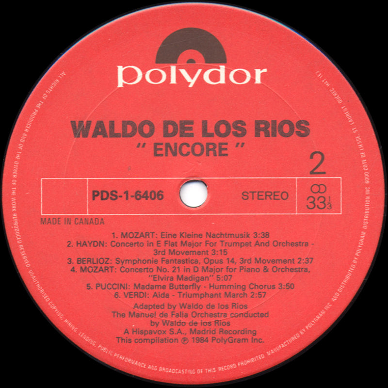 Waldo De Los Rios - Encore
