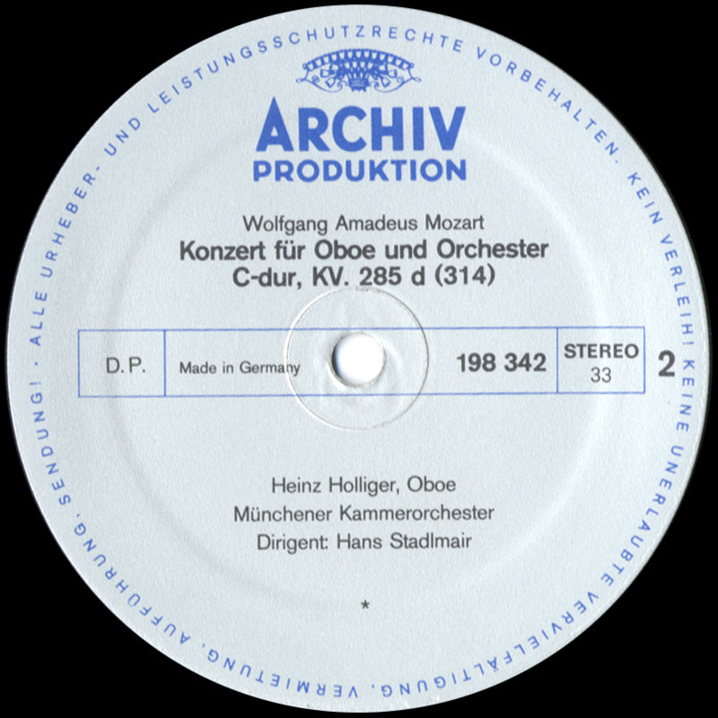 Wolfgang Amadeus Mozart, Heinz Holliger - Flotenkonzert Nr 1 G-dur/Oboenkonzert C-dur