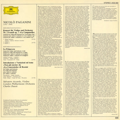Nicolo Paganini, Salvatore Accardo - Concerto Per Violino N 2 La Campanella, La Primavera