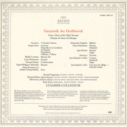 Ulsamer-Collegium, Konrad Ragossnig - Tanzmusik Des Hochbarock