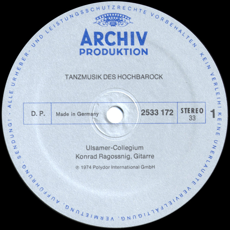 Ulsamer-Collegium, Konrad Ragossnig - Tanzmusik Des Hochbarock