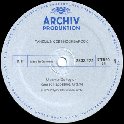 Ulsamer-Collegium, Konrad Ragossnig - Tanzmusik Des Hochbarock