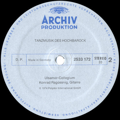 Ulsamer-Collegium, Konrad Ragossnig - Tanzmusik Des Hochbarock