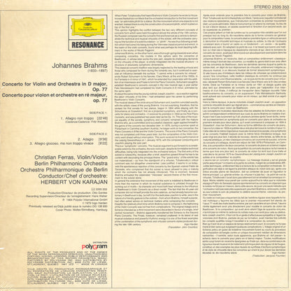 Brahms, Christian Ferras, Herbert Von Karajan - Violin Concerto In D Major