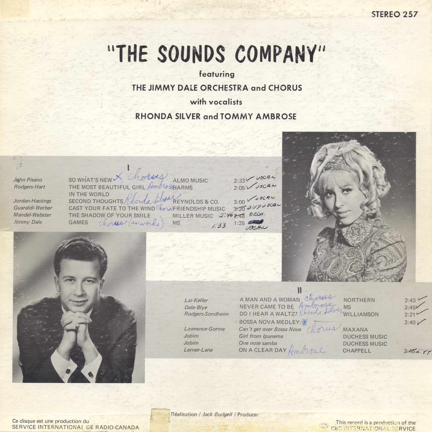 Jimmy Dale Orchestra & Chorus, Rhonda Silver, Tommy Ambrose - The Sounds Company