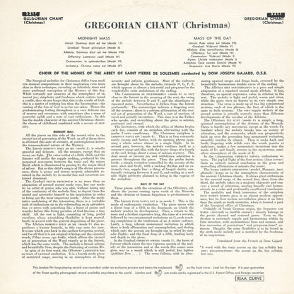 Chœur Des Moines De L'Abbaye Saint-Pierre De Solesmes Gregorian Chant - Christmas