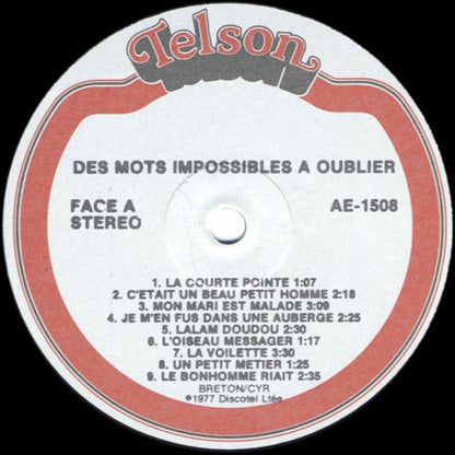 Breton-Cyr - Les Mots Impossibles A Oublier