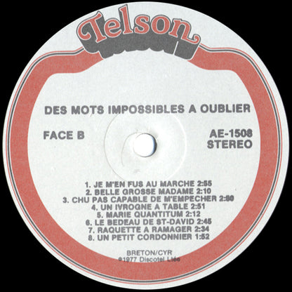 Breton-Cyr - Les Mots Impossibles A Oublier