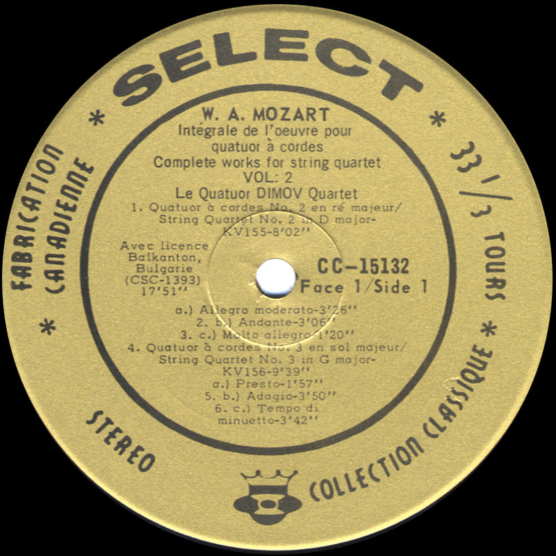 Le Quatuor Dimov Quartet, WA Mozart - Complete Works For String Quartet 2