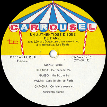 Léonard Duquette Et Son Ensemble, Léo Denis - Un Authentique Disque De Danse Vol 2