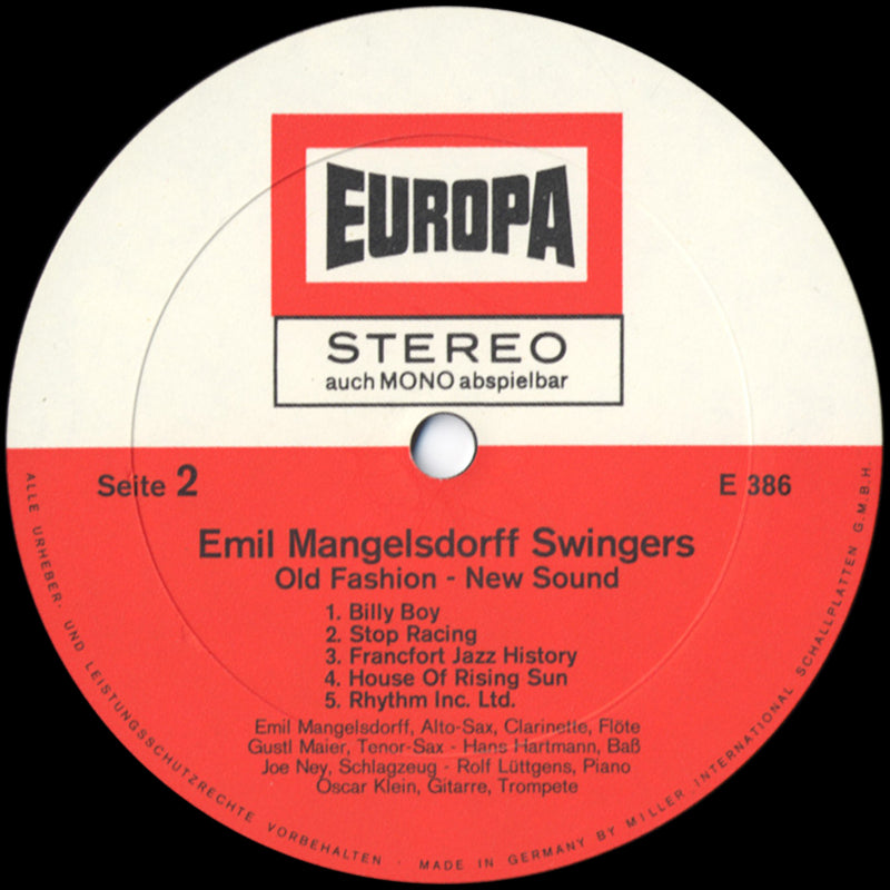 Emil Mangelsdorff Swingers - Old Fashion New Sound