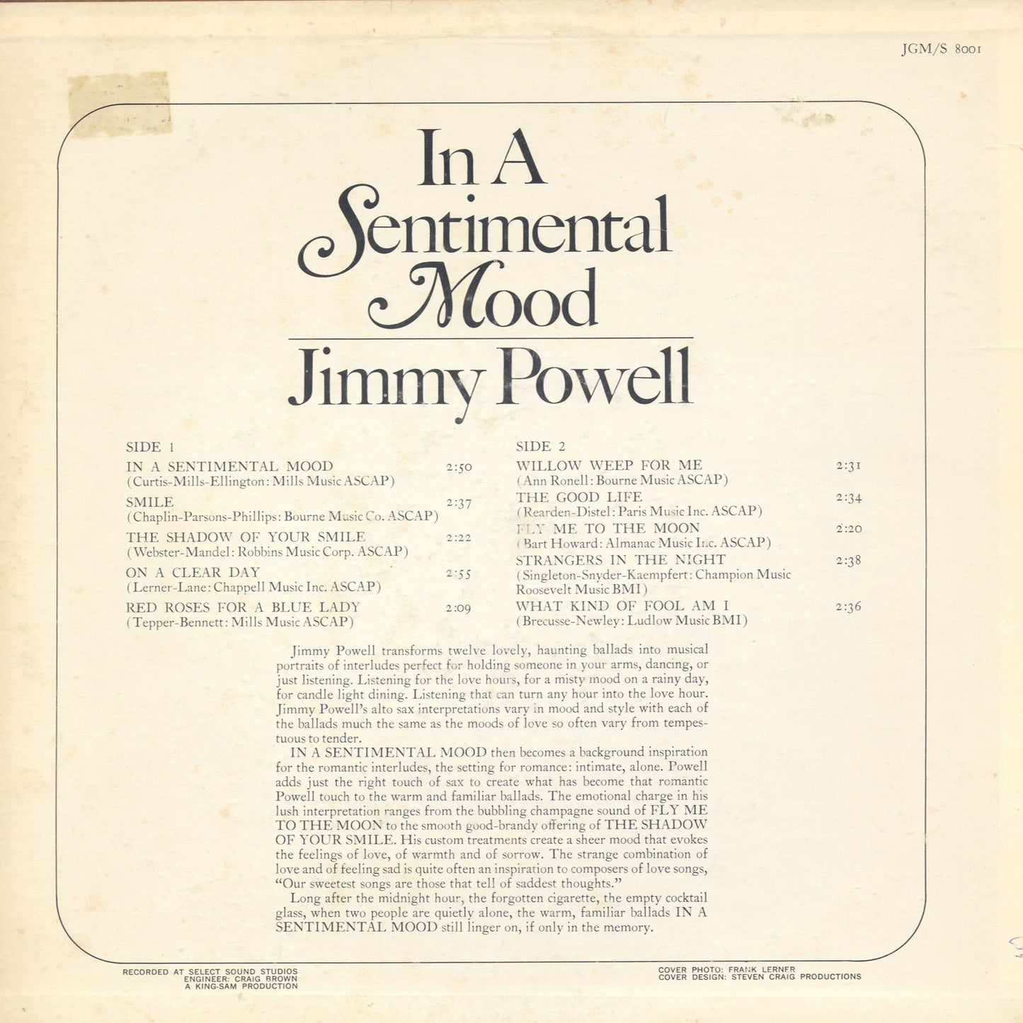 Jimmy Powell - In A Sentimental Mood