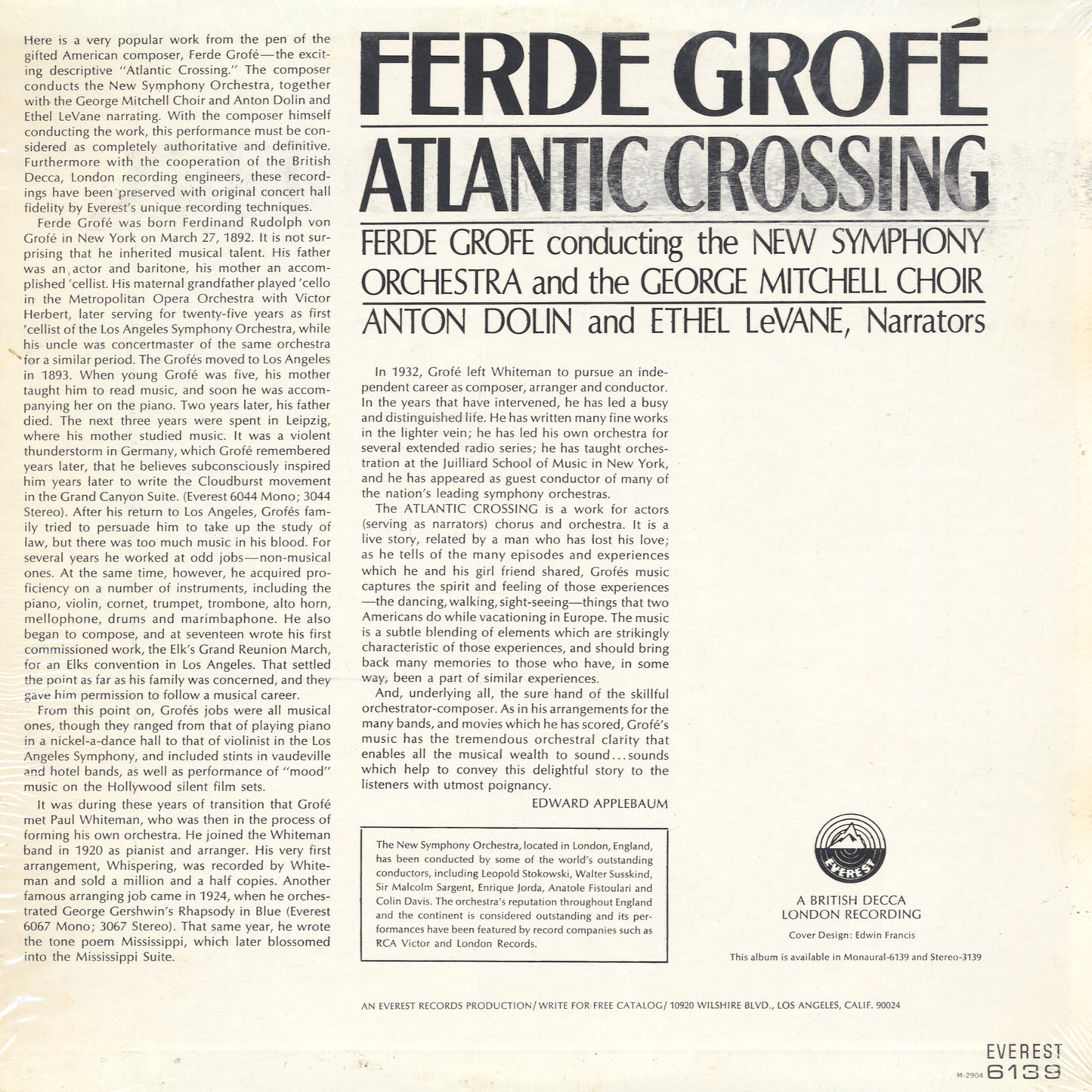 Ferde Grofé - Atlantic Crossing