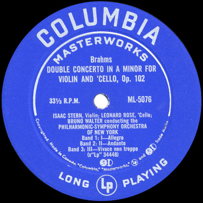 Brahms, Isaac Stern, Bruno Walter - Double Concerto/Haydn Variations/Tragic Overture