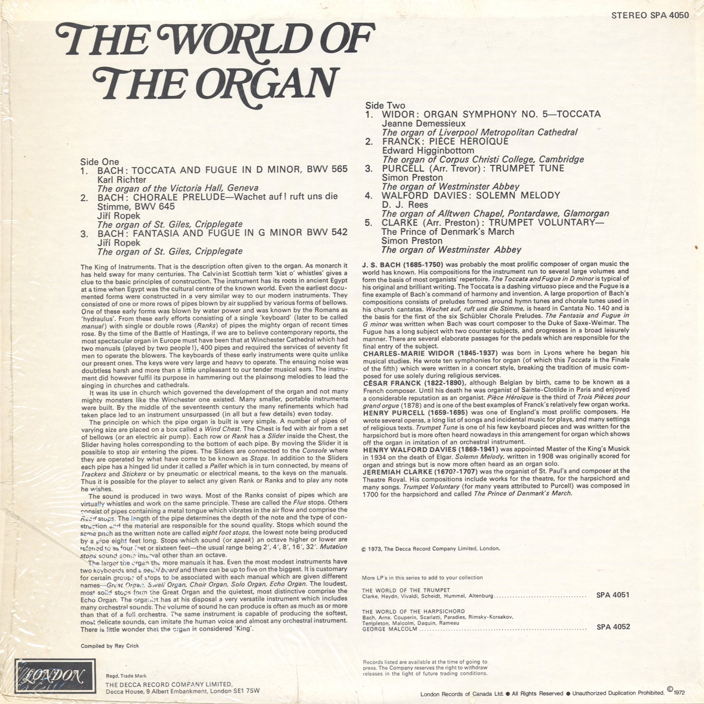 Various Artists - The World Of The Organ