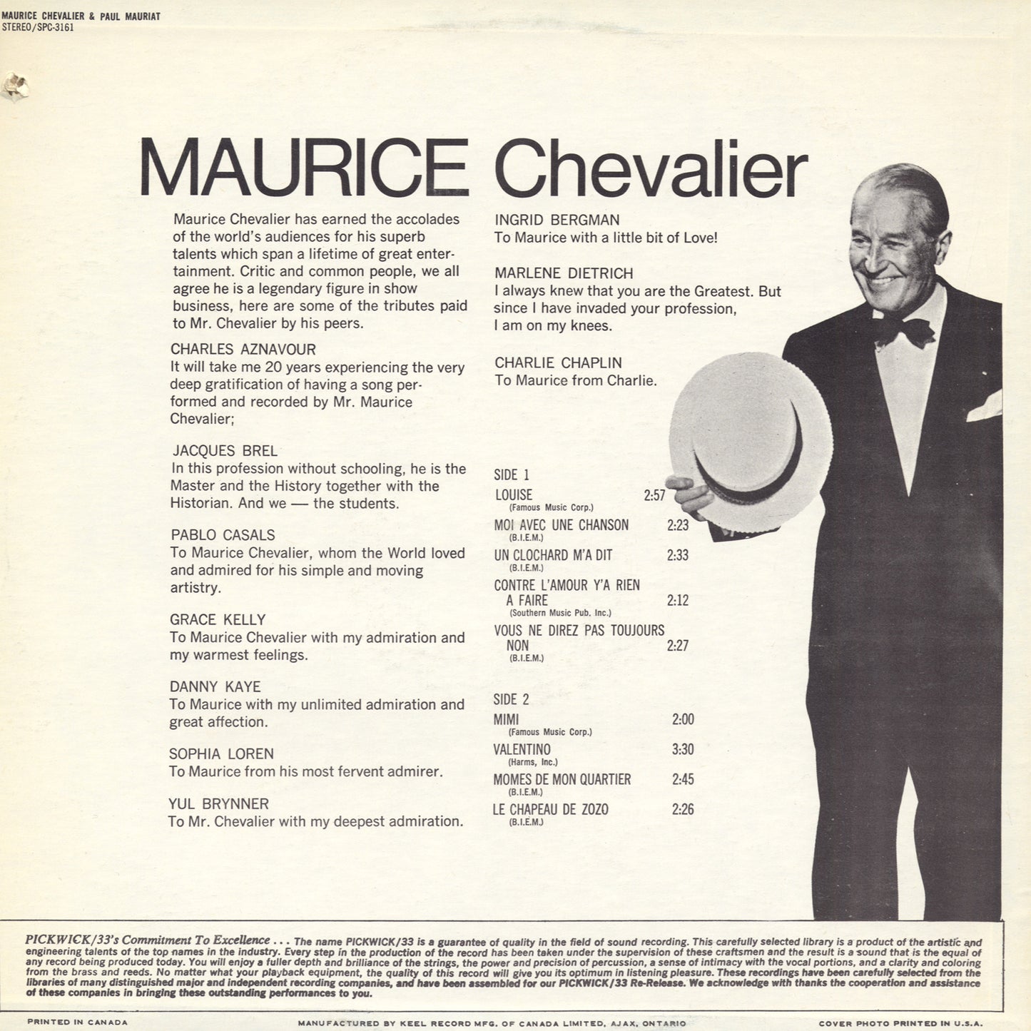 Maurice Chevalier & Paul Mauriat - Mimi