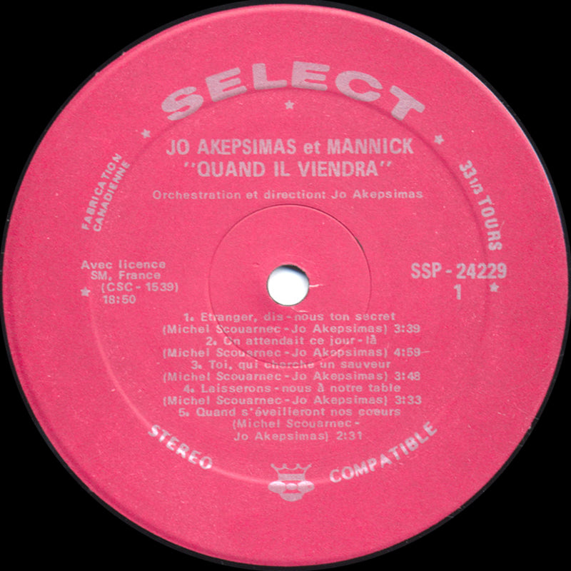 Jo Akepsimas, Mannick, Michel Scouarnec - Quand Il Viendra