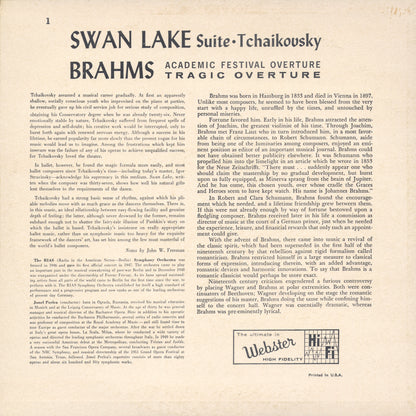 Tchaikovsky, Jonel Perlea, Otto Matzerath - Swan Lake Suite Op 20 / Tragic Overture Op 81