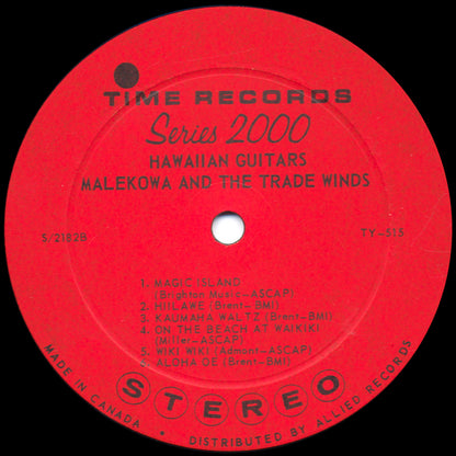 Malekowa And The Trade Winds - Hawaiian Guitars