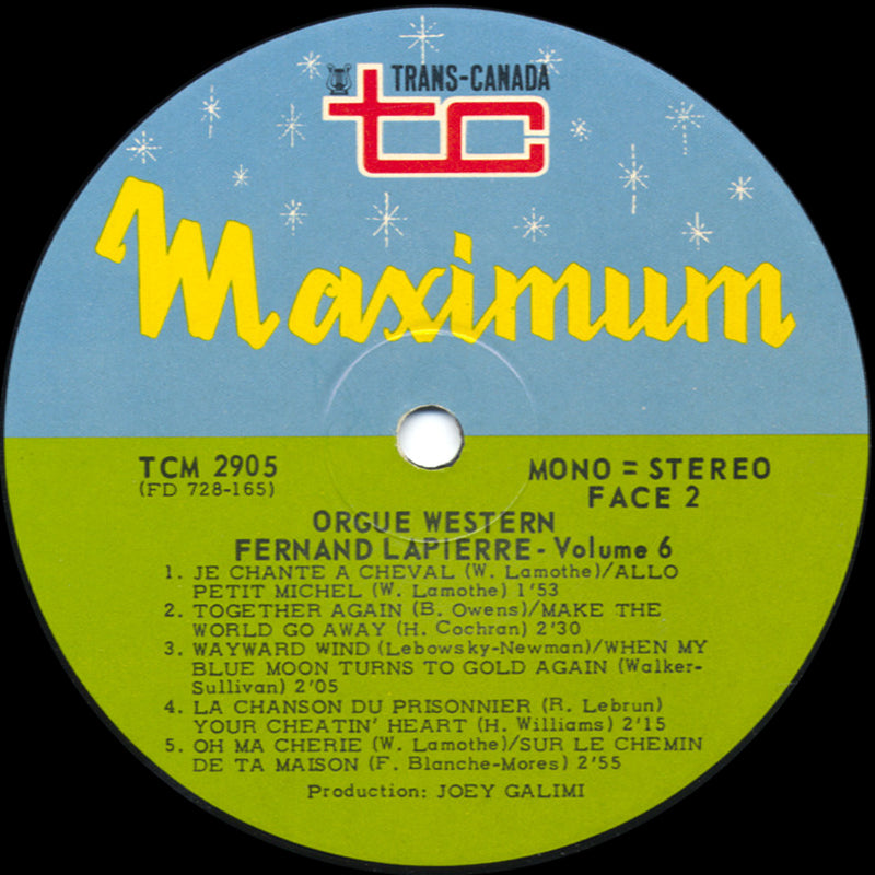 Fernand Lapierre - Orgue Western Fernand Lapierre Vol 6