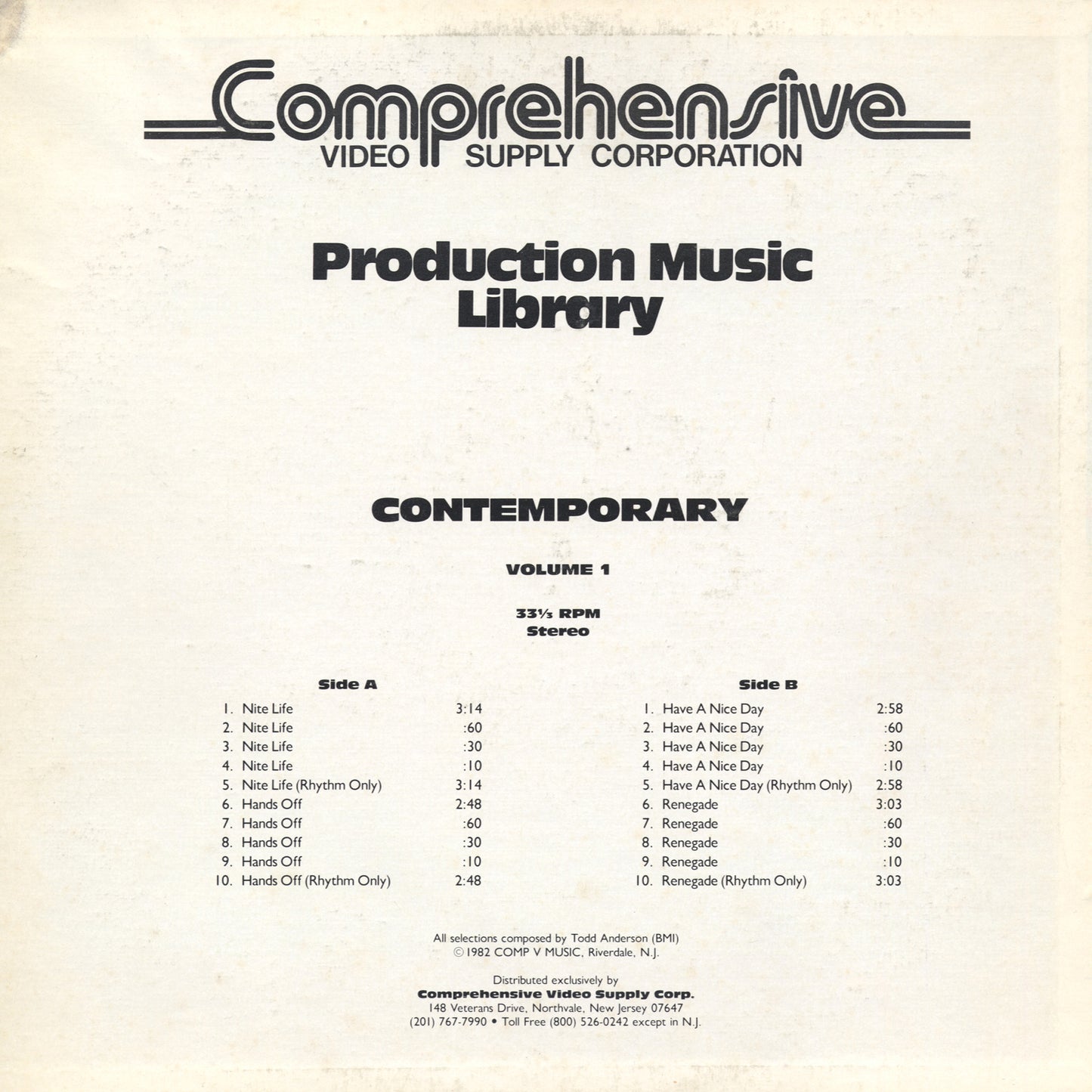 Todd Anderson - Volume 1 Contemporary