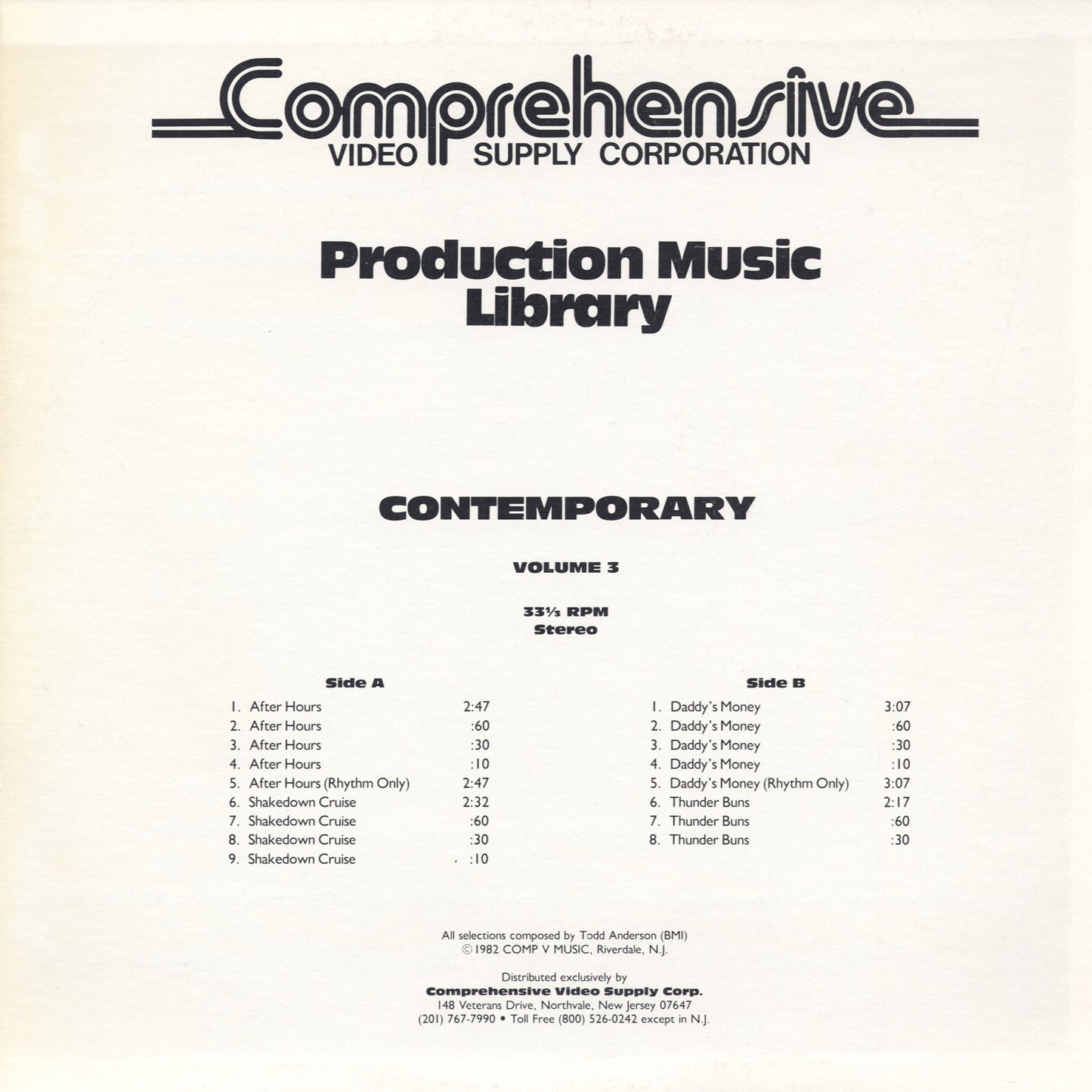 Todd Anderson - Volume 3 Contemporary