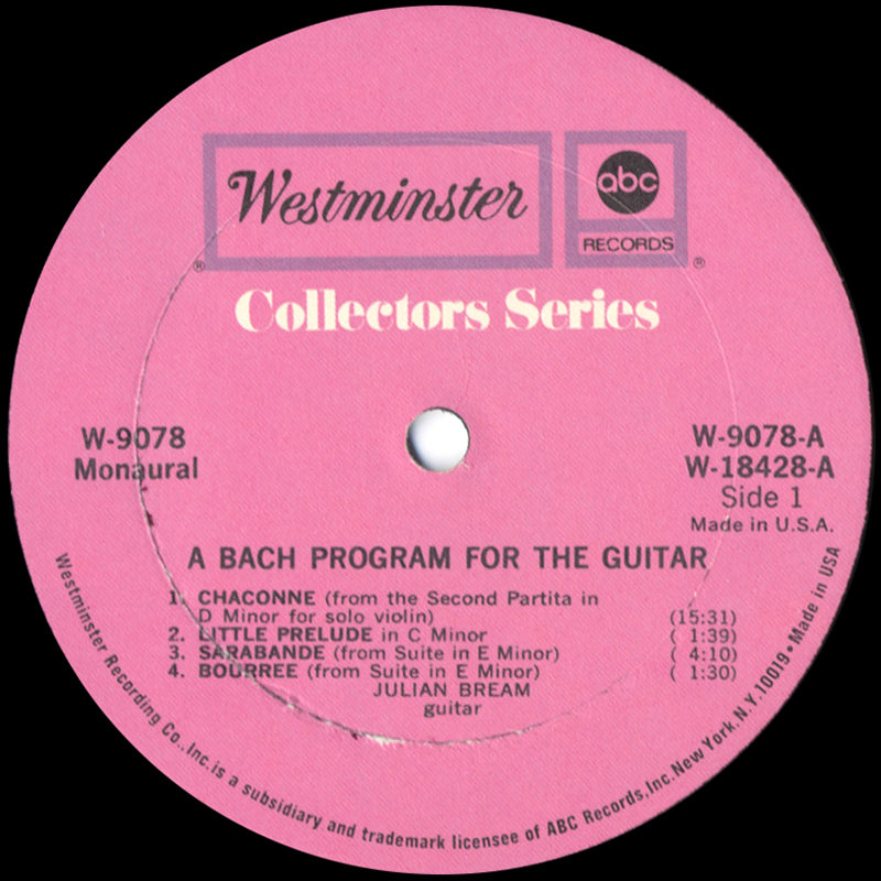 Julian Bream - A Bach Program For The Guitar